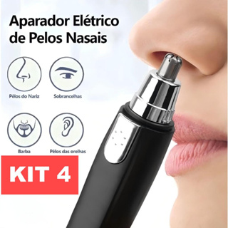 Aparador Removedor de Pelos Elétrico/Portátil para Nariz/Rosto/Orelha/Depilador Facial em Oferta na Shopee