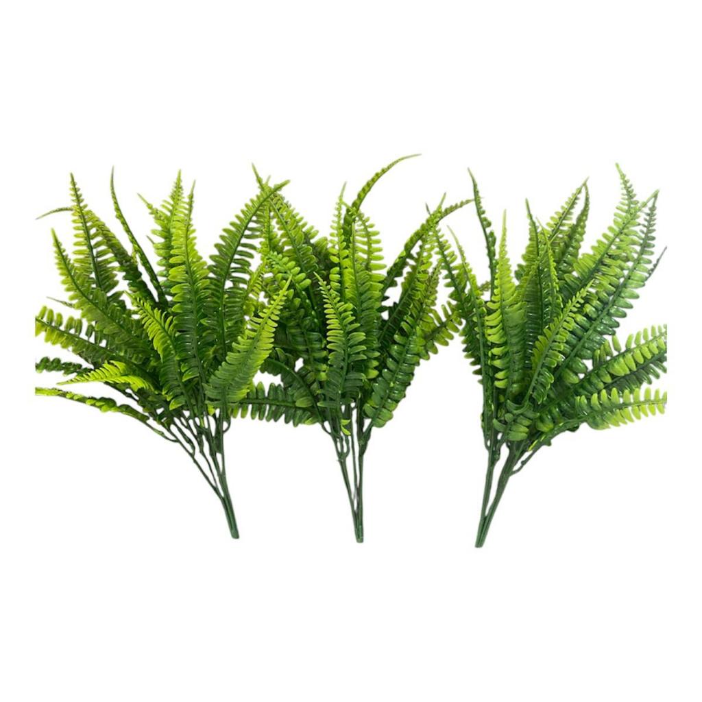 Kit 3 Buquês Samambaia Arbusto Artificial Folhagem Decoração Realista em Oferta na Shopee