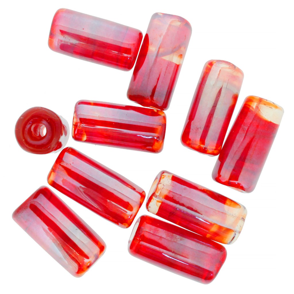 Firma Vermelha Transparente Irisada para Guia Umbanda e Candomblé - 20mm em Oferta na Shopee