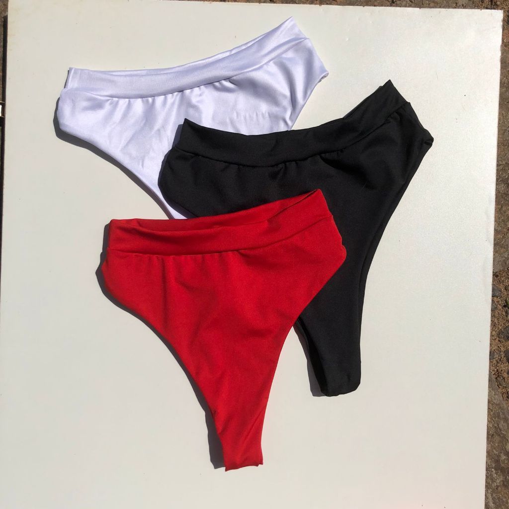 Calcinha De Biquíni Hot Paint Fio Duplo Cintura Alta Calcinha hot pants hotpant em Oferta na Shopee