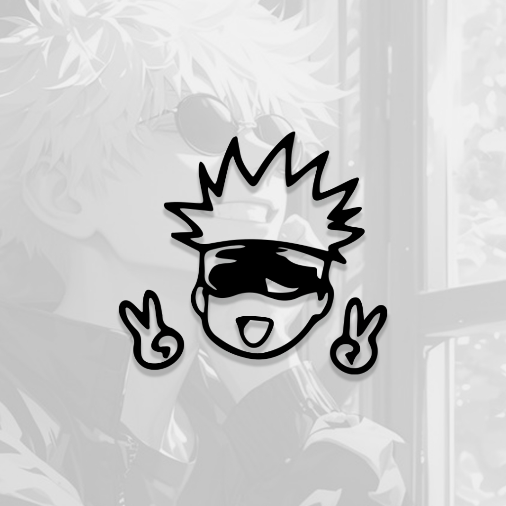 Adesivo Smile Feiticeiro Anime Tuning Decalque JDM Sticker em Oferta na Shopee