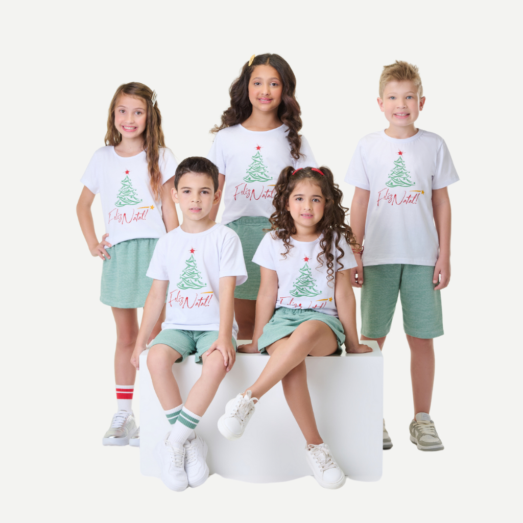 Conjunto Infantil Verão Natal Tam 2 ao 14 anos
