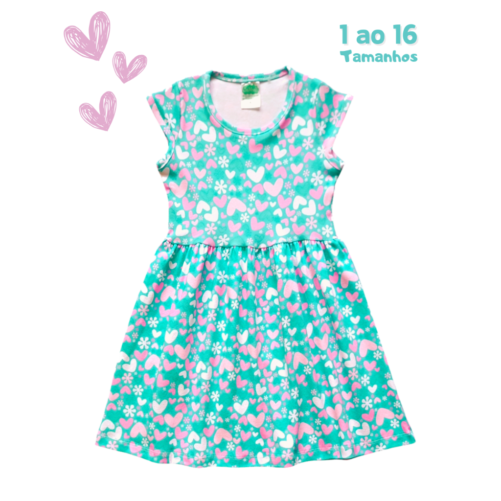 Vestido Princesa verão infantil Juvenil Verão 1 ao 16 em Cotom MANGA JAPONESA em Oferta na Shopee
