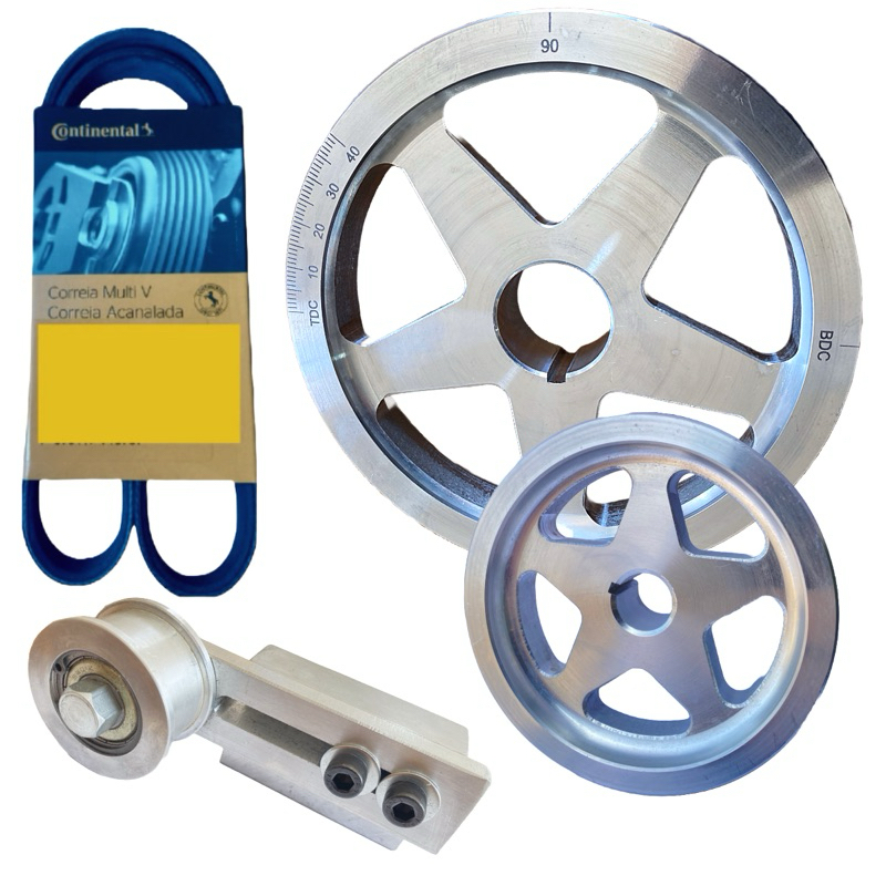 Kit Polia Poli V Fusca Brasília Kombi Puma Variant Tl Std