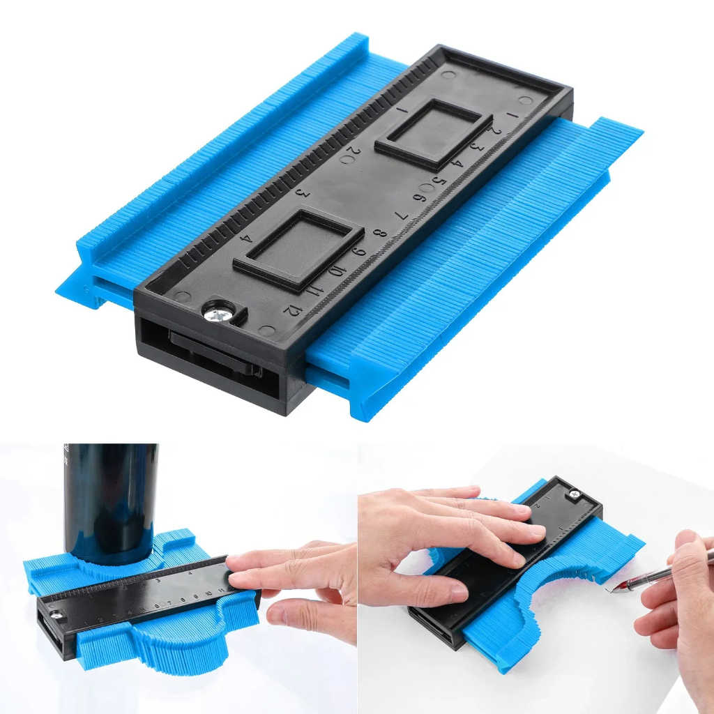 Régua Gabarito Para Fazer Contorno Piso Esquadro Multiangular [25cm]