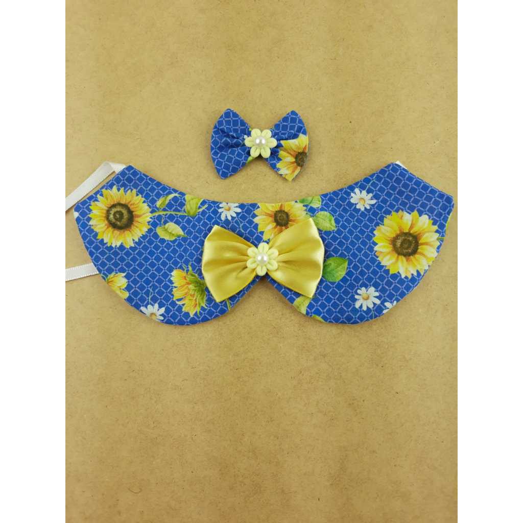 5  Bandanas Pets + 5 lacinhos, Colarinho de pescoço pets, Banho e Tosa e Pet Shop