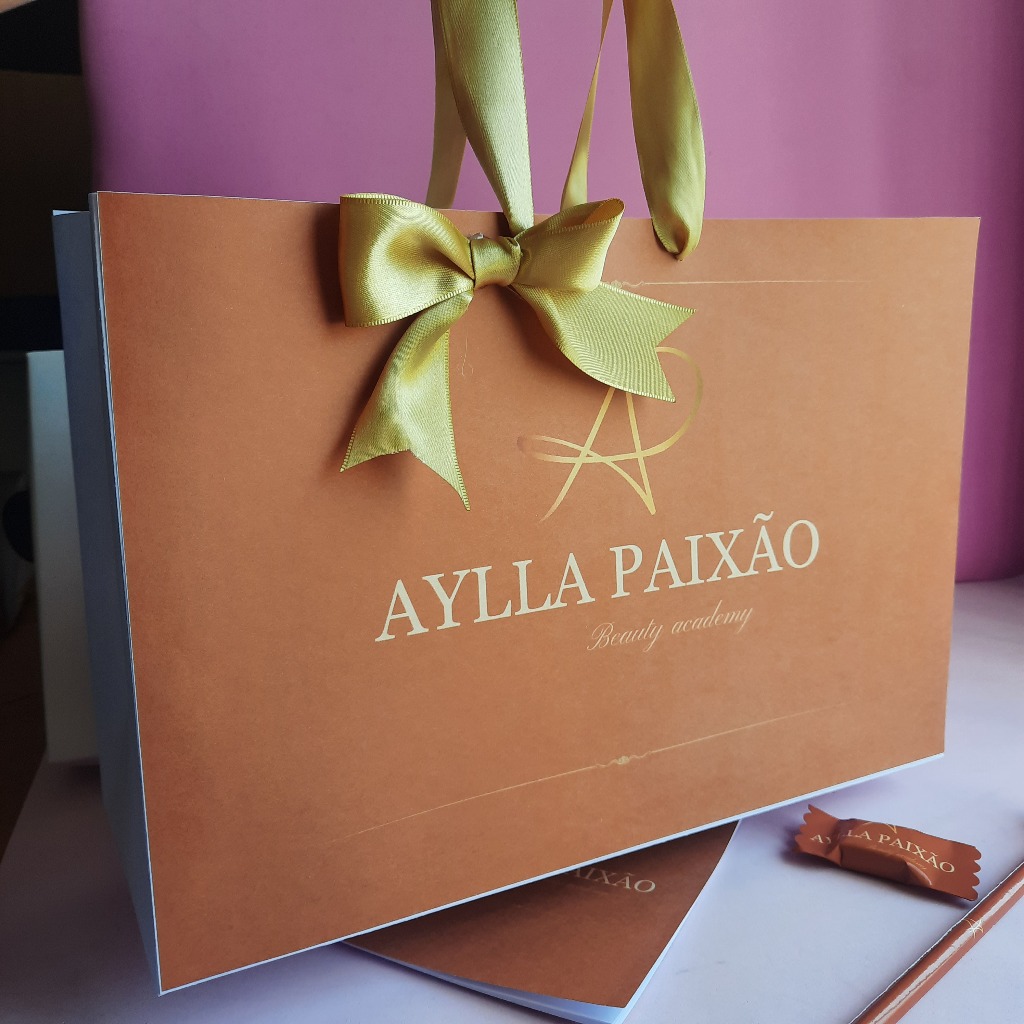 5 Sacolas PEGUE E MONTE para kit curso,casamento,eventos com sua arte logo, personalizada.formatura,lojas,estética, em Oferta na Shopee