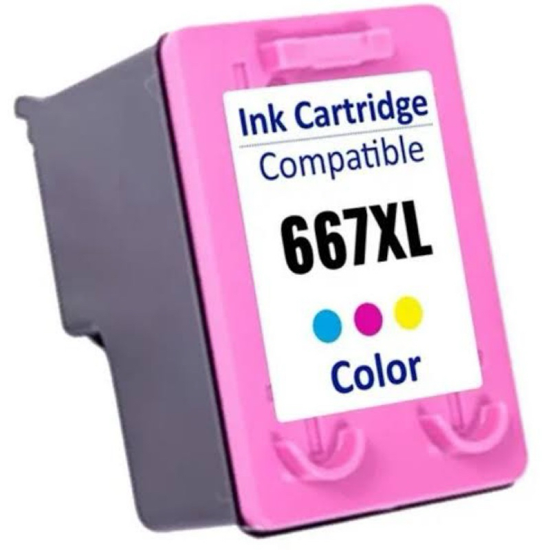 Cartucho 667XL Color Compatível Para Deskjet 2376, 2774, 2776, 6476 em Oferta na Shopee