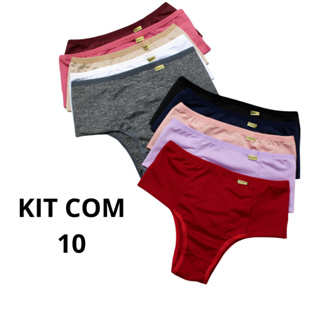 Kit Calcinha Cós Alto Pós Parto Cintura Alta Modeladora Feminina em Oferta na Shopee