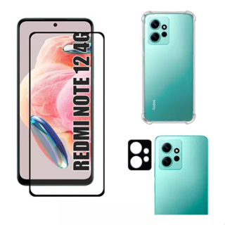 KIt Pelicula Vidro 3D Xiaomi Note 12 4G + Capa Capinha Anti Shock + Pelicula Camera 3D em Oferta na Shopee