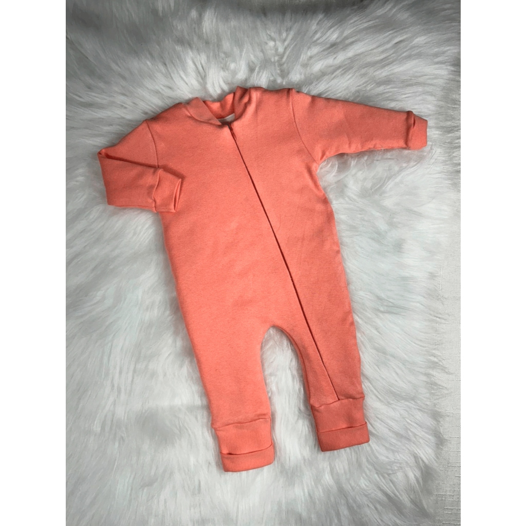 Macacão Bebe Com Ziper Vira Pé Unissex Neutro em Oferta na Shopee