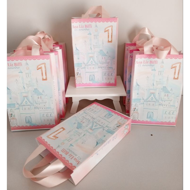 Kit 10/15/20 Sacolinhas Surpresas Festa CINDERELA, Lembrancinhas Aniversário Personalizados Montadas.