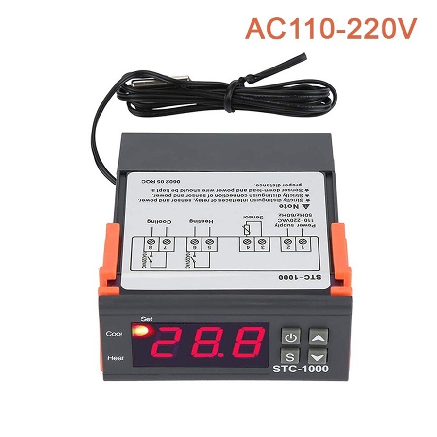 Termostato Digital Stc-1000 Controlador De Temperatura 110/220V P/ chocadeira estufa