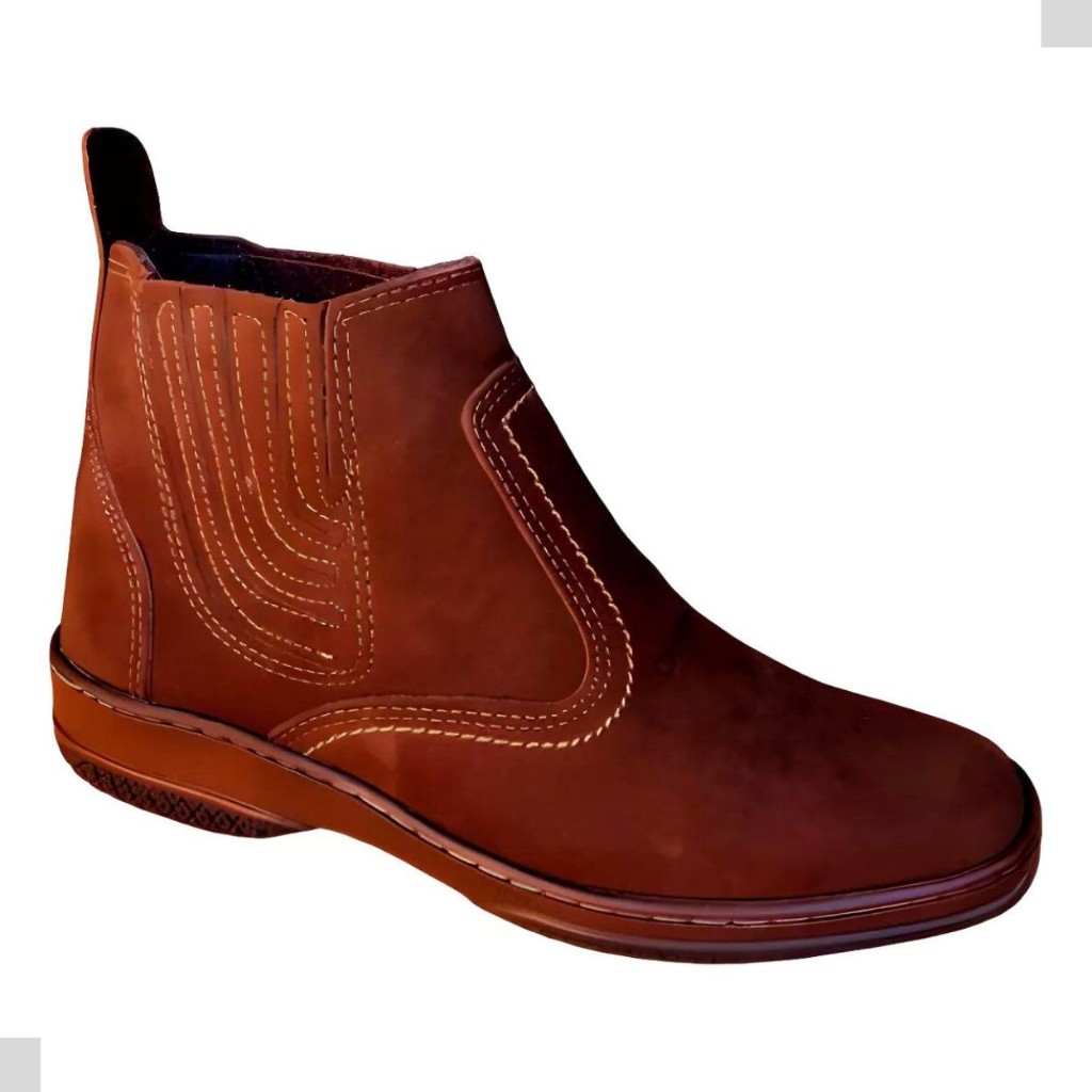 Bota Masculina Couro Nobuc Legitiimo Botina Casual Original Campolina Fabricada Cidade Perdigao 2520