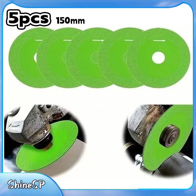 Kit 10/5 Pcs Discos De Diamante Corte De Vidro Polimento Lâmina Fina 150mm Cortador em Oferta na Shopee