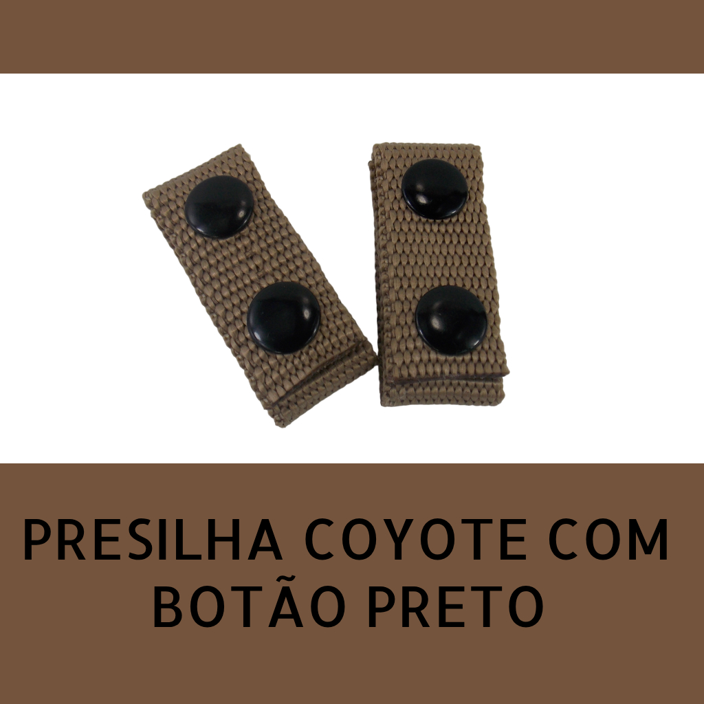 Presilha Para Cinturão Cor Caqui/bege kit 04 Unidades.