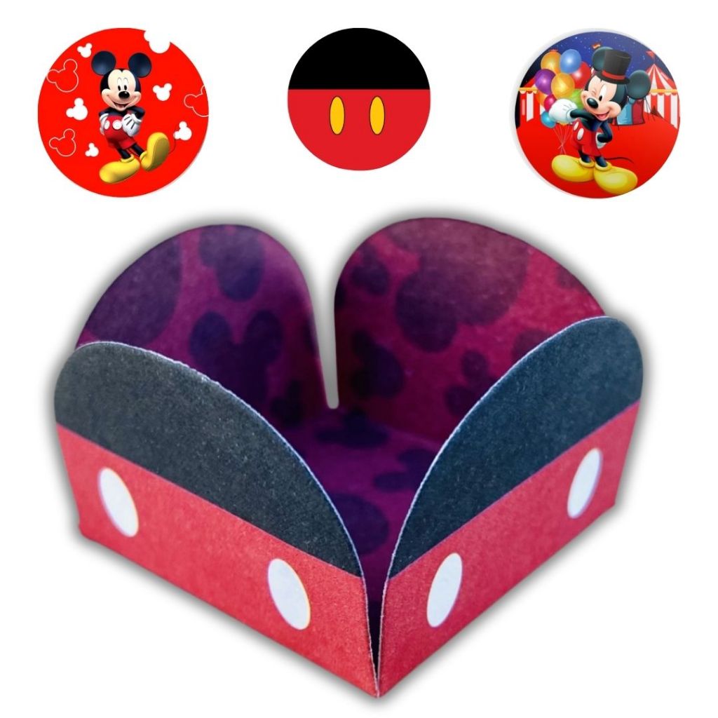 50~400 Forminhas para doces 4 Pétalas Temática Mickey -  (Happy Festas) em Oferta na Shopee