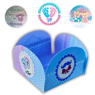 50~400 Forminhas para doces 4 Pétalas Temática Chá Revelação -  (Happy Festas) em Oferta na Shopee