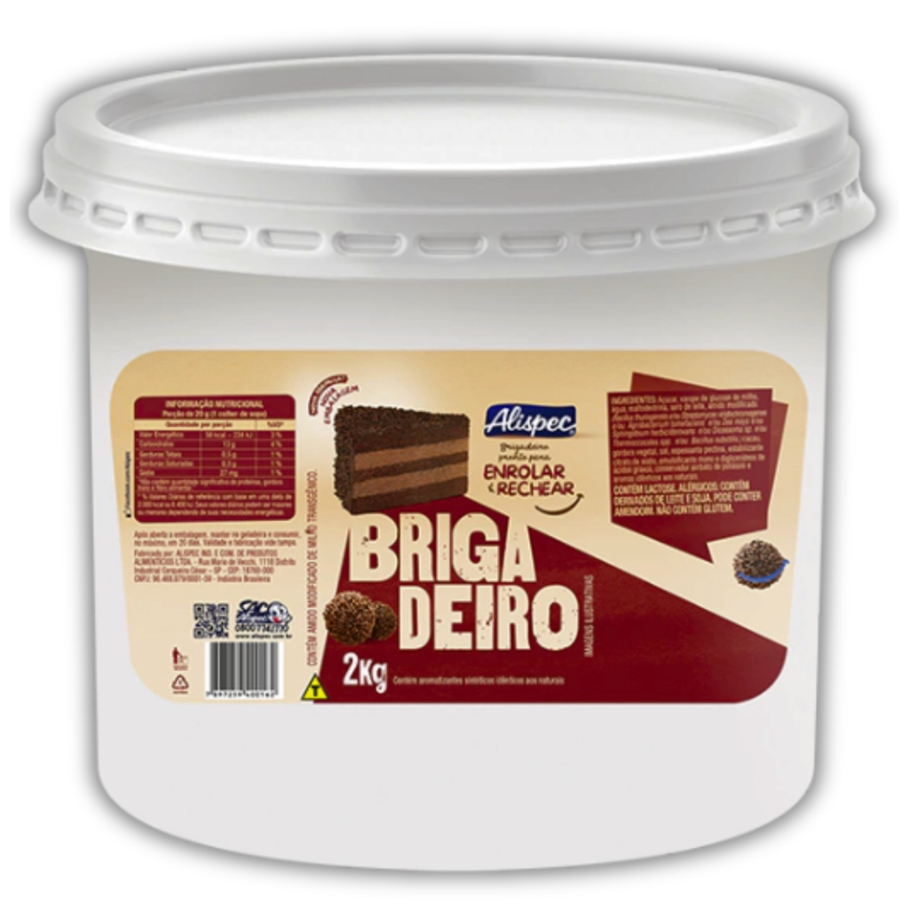 Brigadeiro Pronto Para Uso 2kg Alispec em Oferta na Shopee