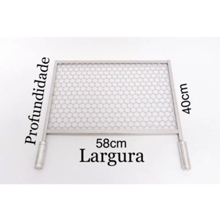 grelha 58x40 inox para churrasco em Oferta na Shopee