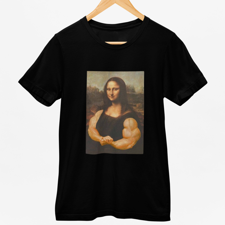 Camisa Camiseta Academia Monalisa Maromba Camisa T-shirt Básica 100% Algodão