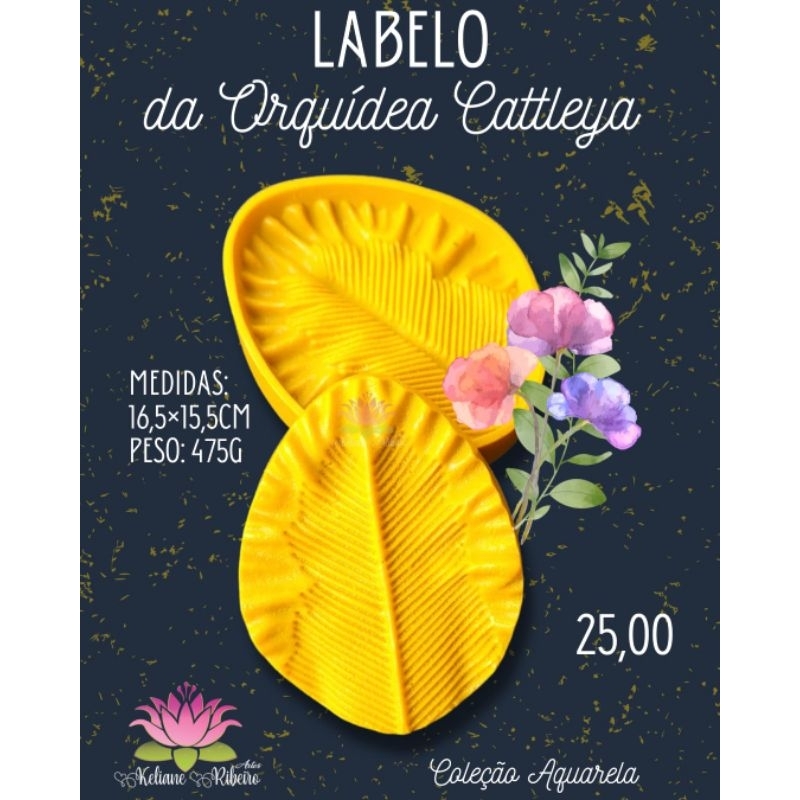 FRISADOR EM RESINA LABELO DA ORQUÍDEA CATTLEYA