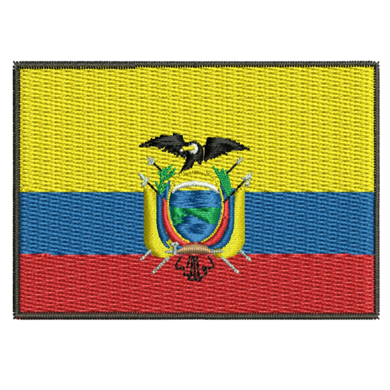 Patch Bordado Fecho de Contato - Bandeira Equador