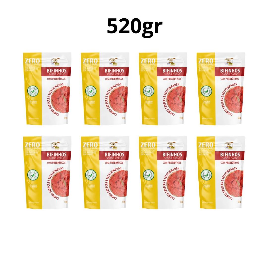 Petisco Funcional para Cachorro sabor Carne 520g | Sem Sódio e Sem Trangênicos