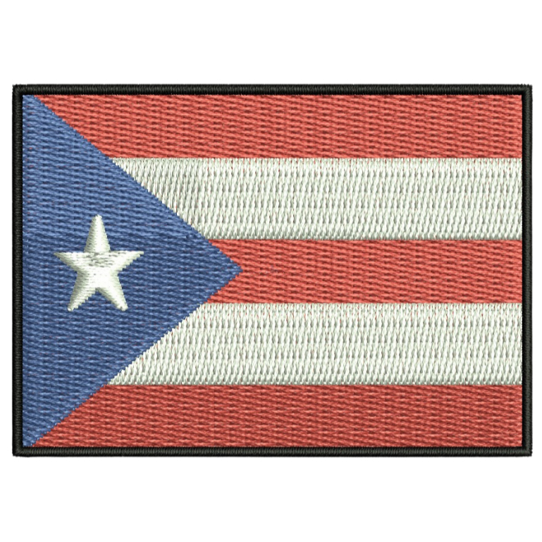 Patch Bordado Fecho de Contato - Bandeira Porto Rico