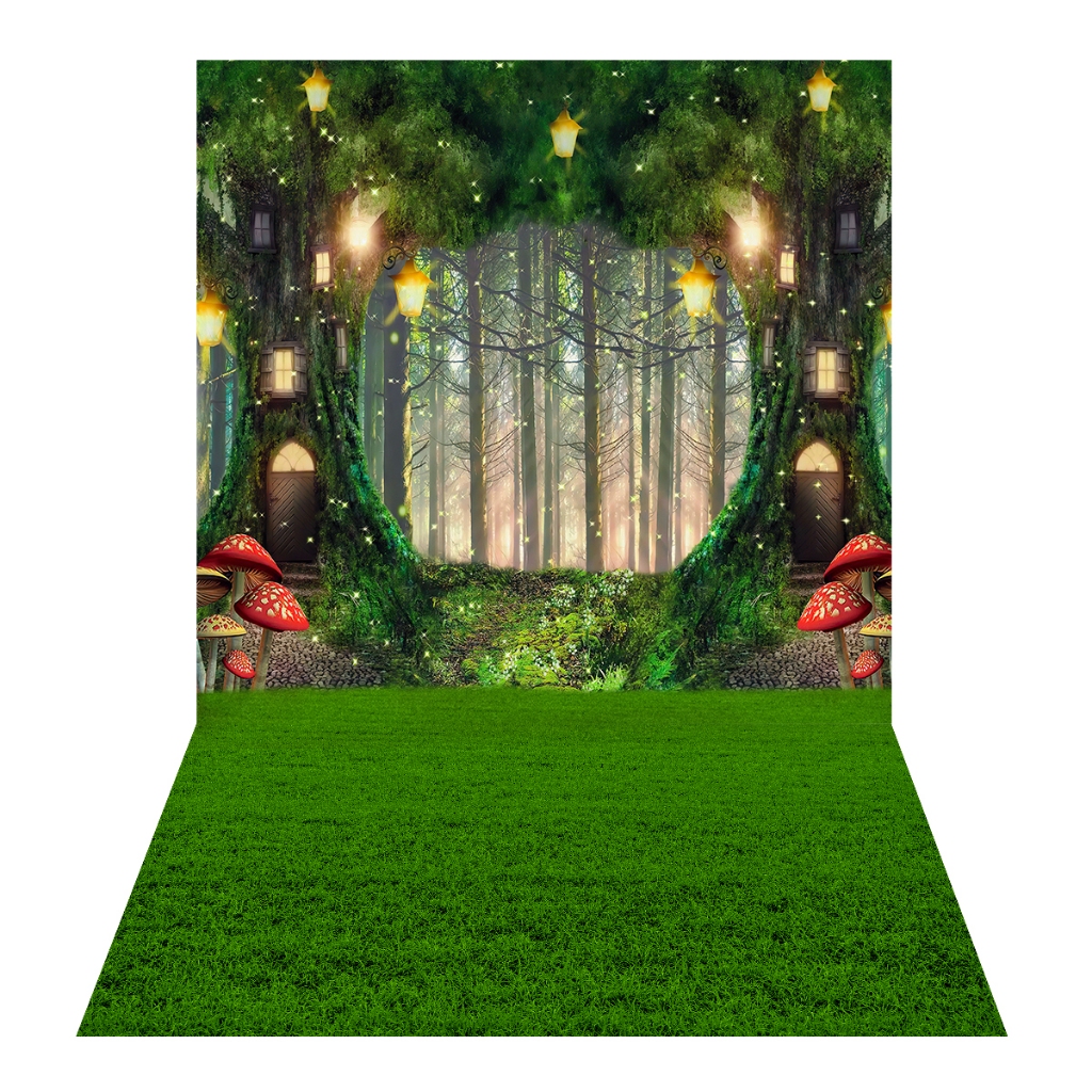 Fundo Fotográfico Vertical Tecido Sublimado Floresta Bosque 1,20x1,50