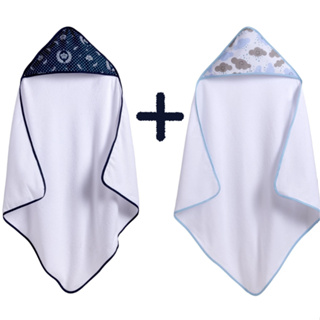 Kit 2 toalhas de bebê com capuz antialergico em Oferta na Shopee