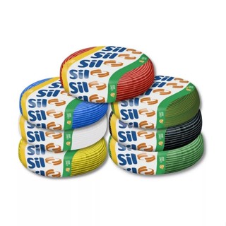Fio Cabo Flexível Antichama SIL 2,5mm Rolo 100 Metros 750v Todas as Cores - Original Sil em Oferta na Shopee