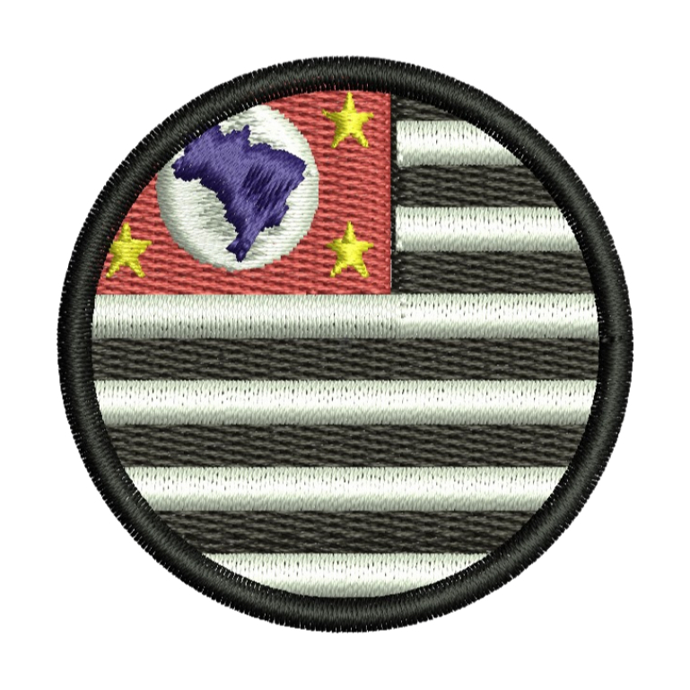 Patch Bordado Fecho de Contato -Bandeira São Paulo