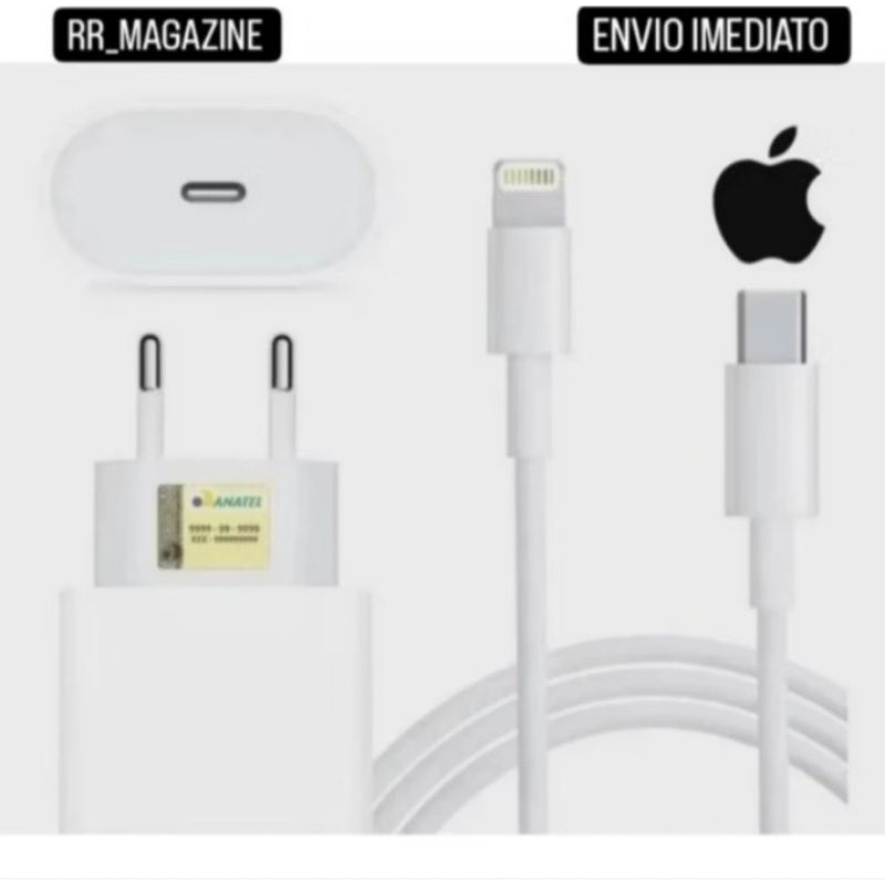 Carregador iPhone Original Completo Turbo 20w iPhone 7 8 11 12 13 14 Promax X Xr Xs em Oferta na Shopee