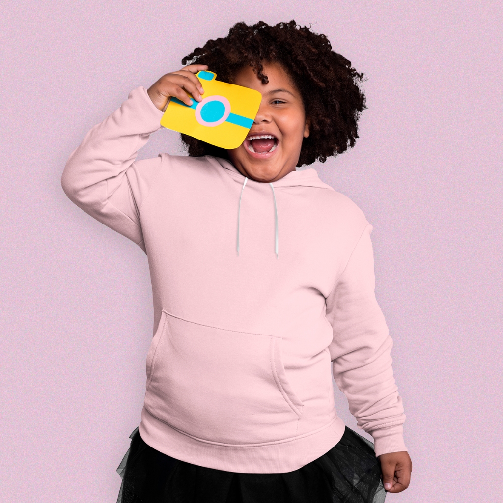 Moletom Infantil Kids Unissex Com Capuz Canguru Liso Diversas Cores em Oferta na Shopee