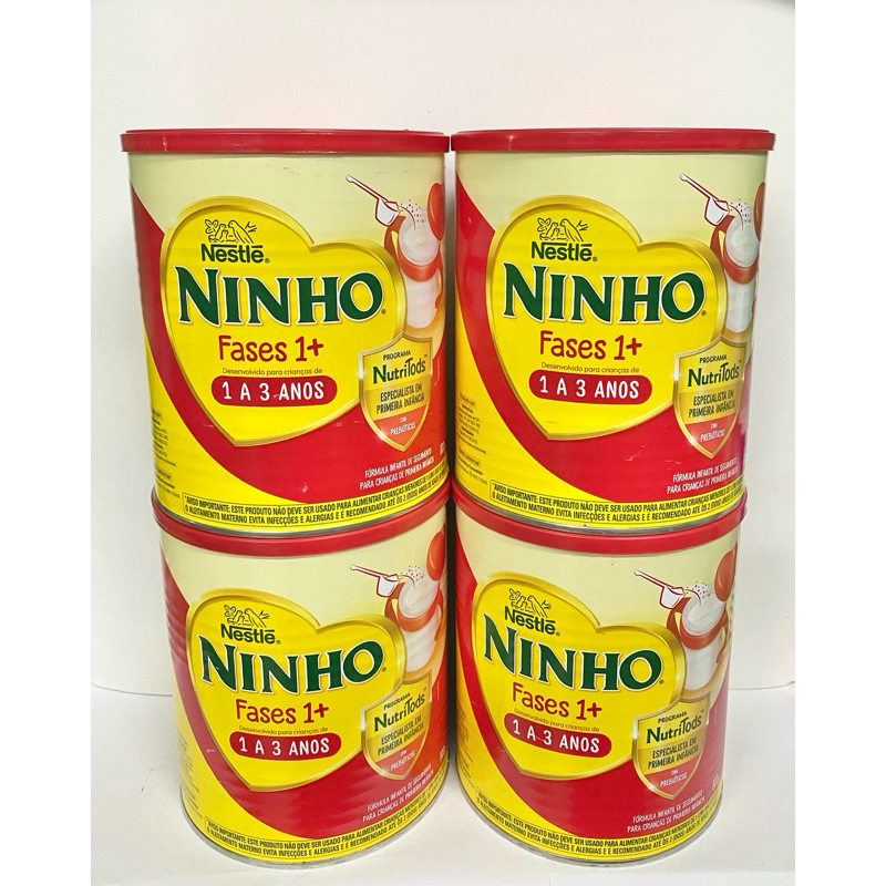 Kit 4 Latas Ninho Fases 1+ 1-3 Anos 800g  (Vermelho) EQ.1