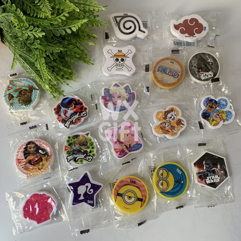 Borracha Patrulha Canina/ Naruto/ One Piece/ Moana/ Barbie/ Minions/ Star Wars - Tris / WX Gift