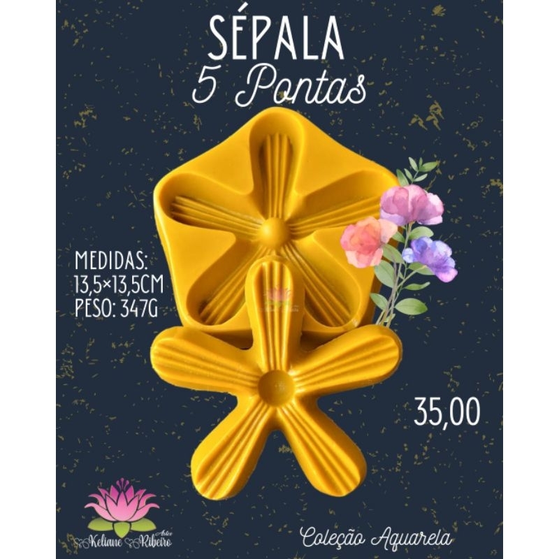 FRISADOR EM RESINA SÉPALA 5 PONTAS