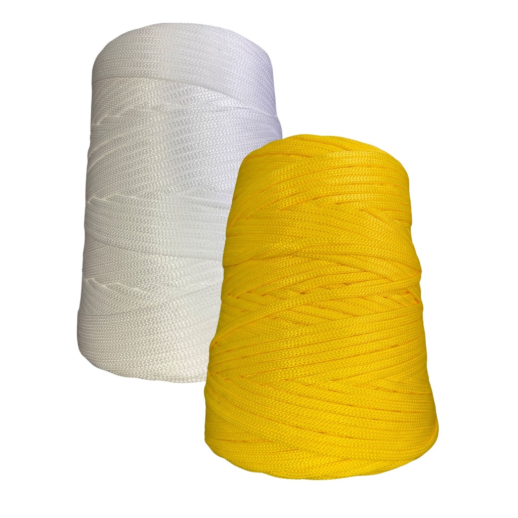 kit 2 Fio Náutico Cordão 500g 5mm 305m Croche Trico Macrame rede polipropileno rabo rato bolsa rolo