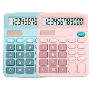 Calculadora Mesa Comercial Escritório Grande 12 Dígitos Solar e Pilha Azul Rosa Colorida em Oferta na Shopee