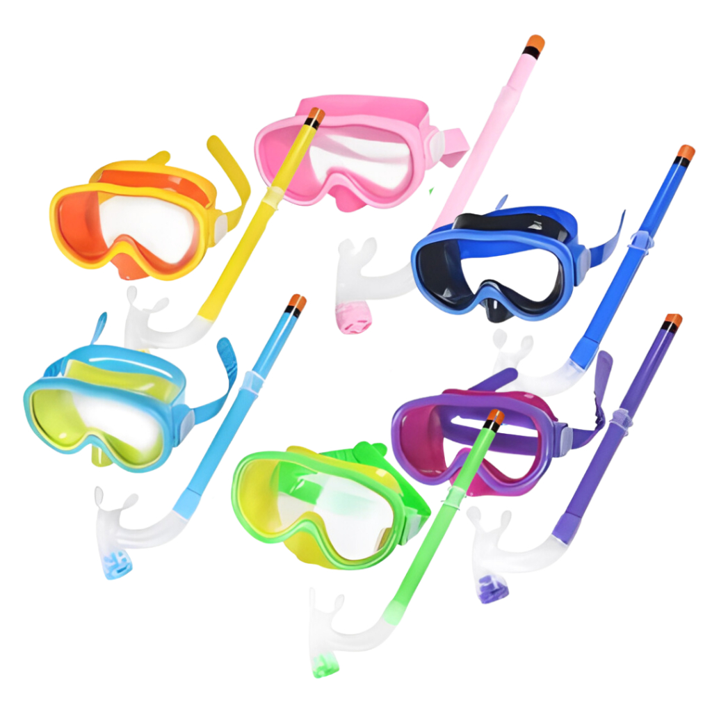 Kit de Mergulho Snorkel com Óculos Infantil Praia e Piscina - Natação Divertida em Cores Sortidas