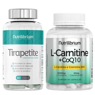 Kit Tirapetite Spirulina Cromo + L-Carnitina Coenzima Q10 Nutrilibrium em Oferta na Shopee