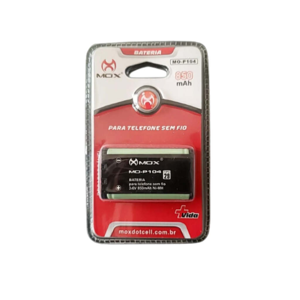 Bateria para telefone sem fio MOX MO P104 2.4 GHZ / 5.8 GHZ 3.6v