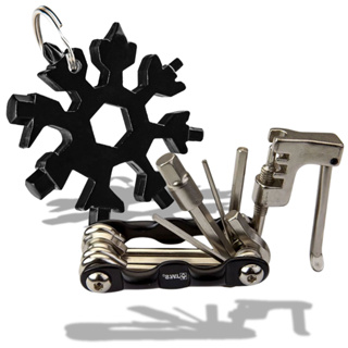 Kit Chave Canivete 12 Funções Tira Pino Corrente Bicicleta + Chaveiro Floco Neve Phillips Fenda em Oferta na Shopee