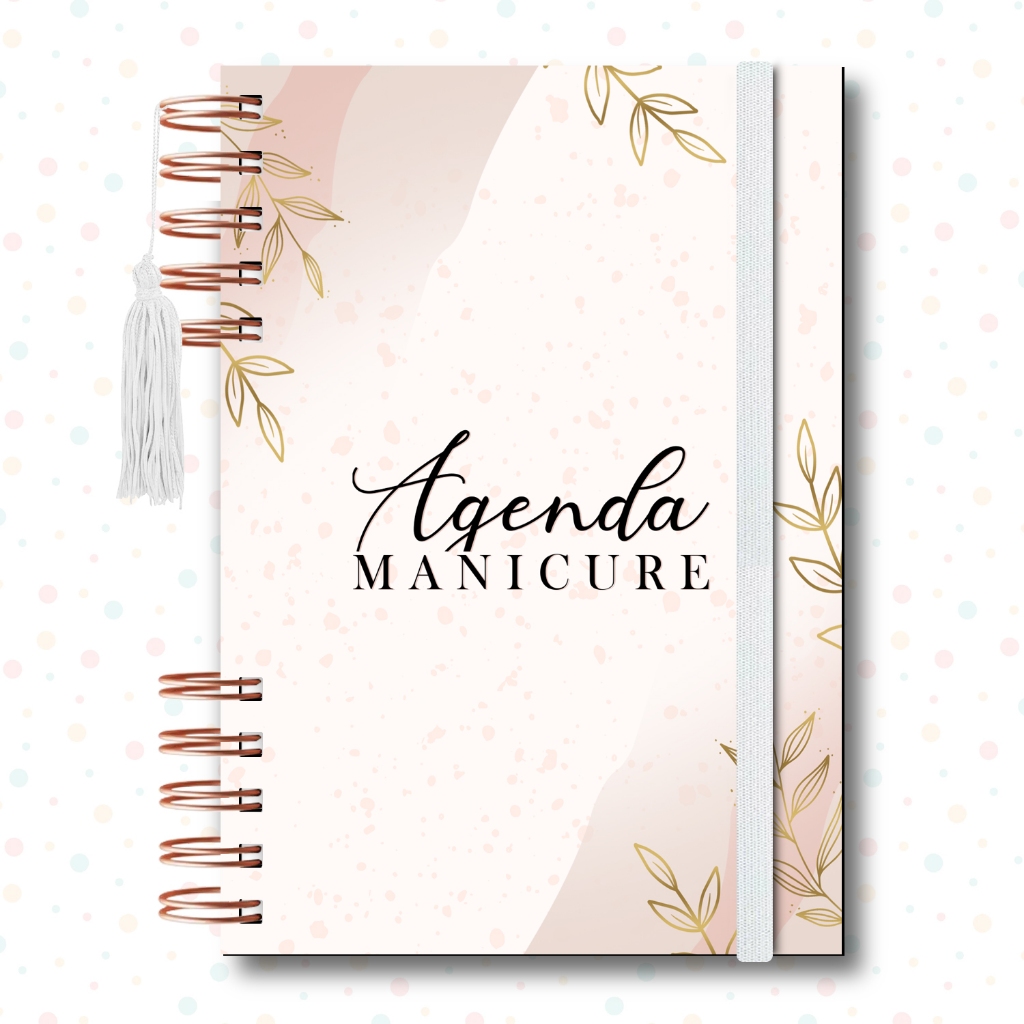 Caderneta Agendamento Manicure Caderno Agenda Nail Designer 365 Dias 30 em 30 Minutos Esmalte