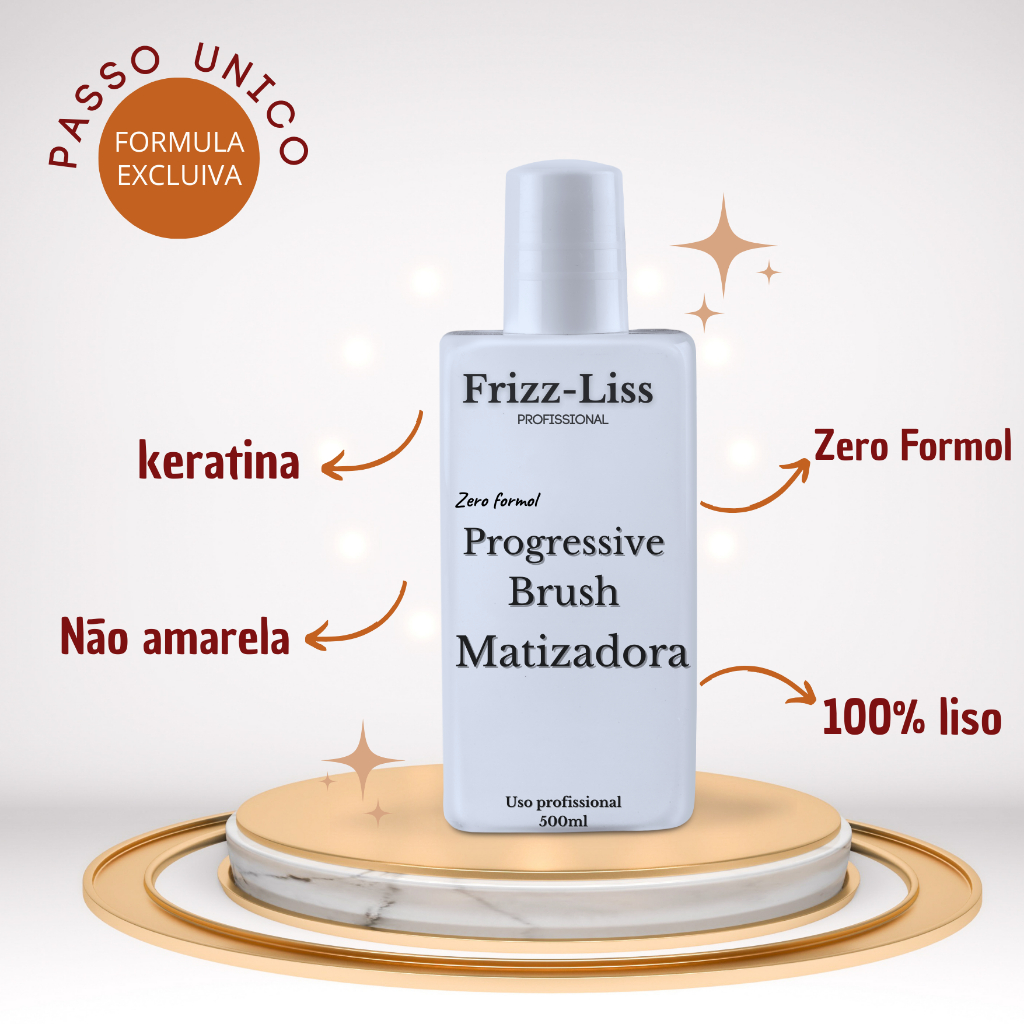 escova Progressiva Orgânica Frizz Liss 1 Ativo De 500ml zero formol
