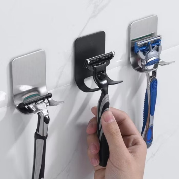 Suporte Para Parelho De Barbear Lamina Gillette Gilete Prestobarba Em Aço Inox Fita 3M em Oferta na Shopee