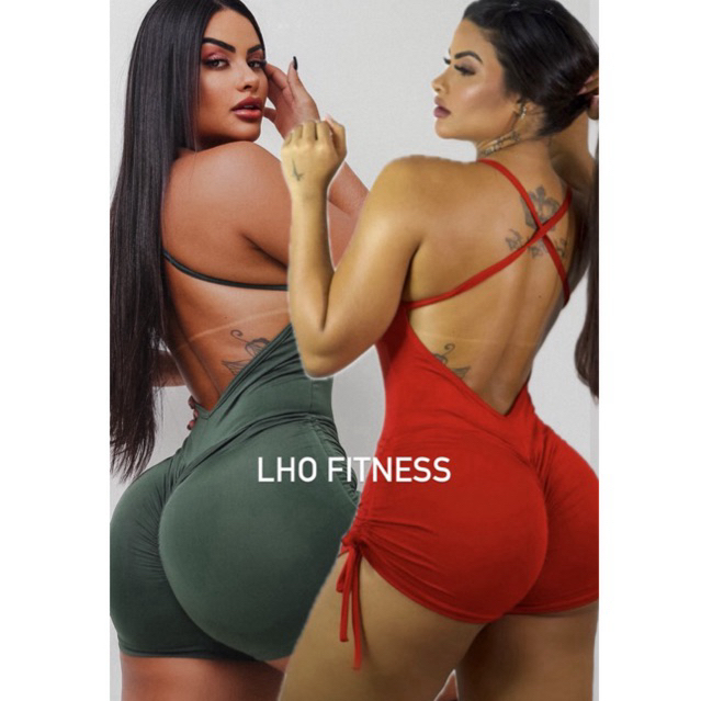 klit com 2 macaquinho fitness empina bumbum roupa de academia moda fitness
