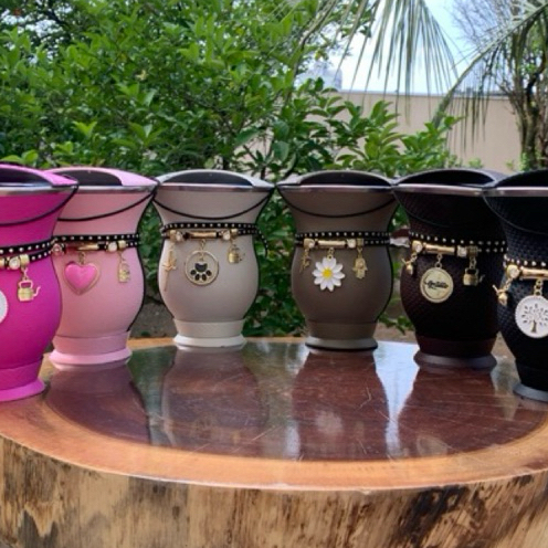 [PROMO LANÇAMENTO] Kit Chimarrão: Cuia de Porongo Revestida em Material Sintético + Pulseira