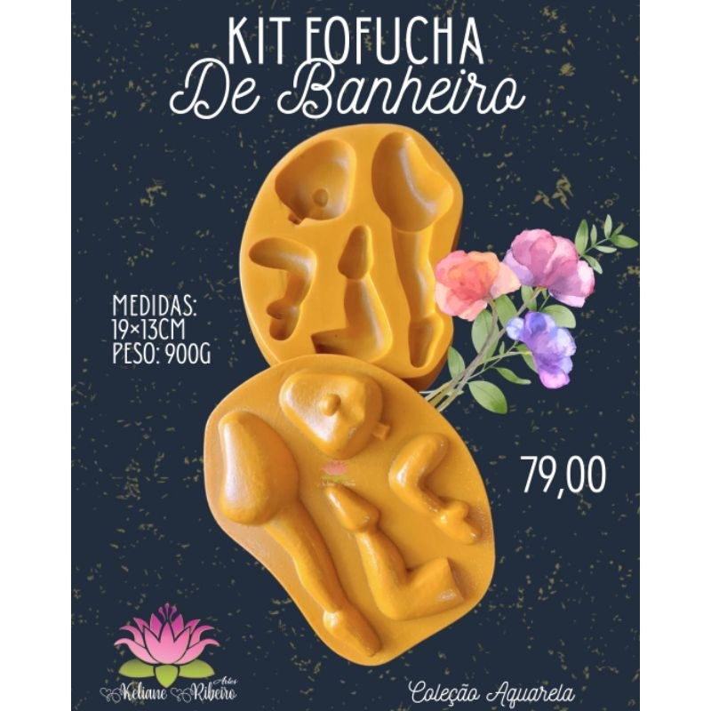 FRISADOR EM RESINA KIT PÉTALA ROSA VIRADA 3 PÇS